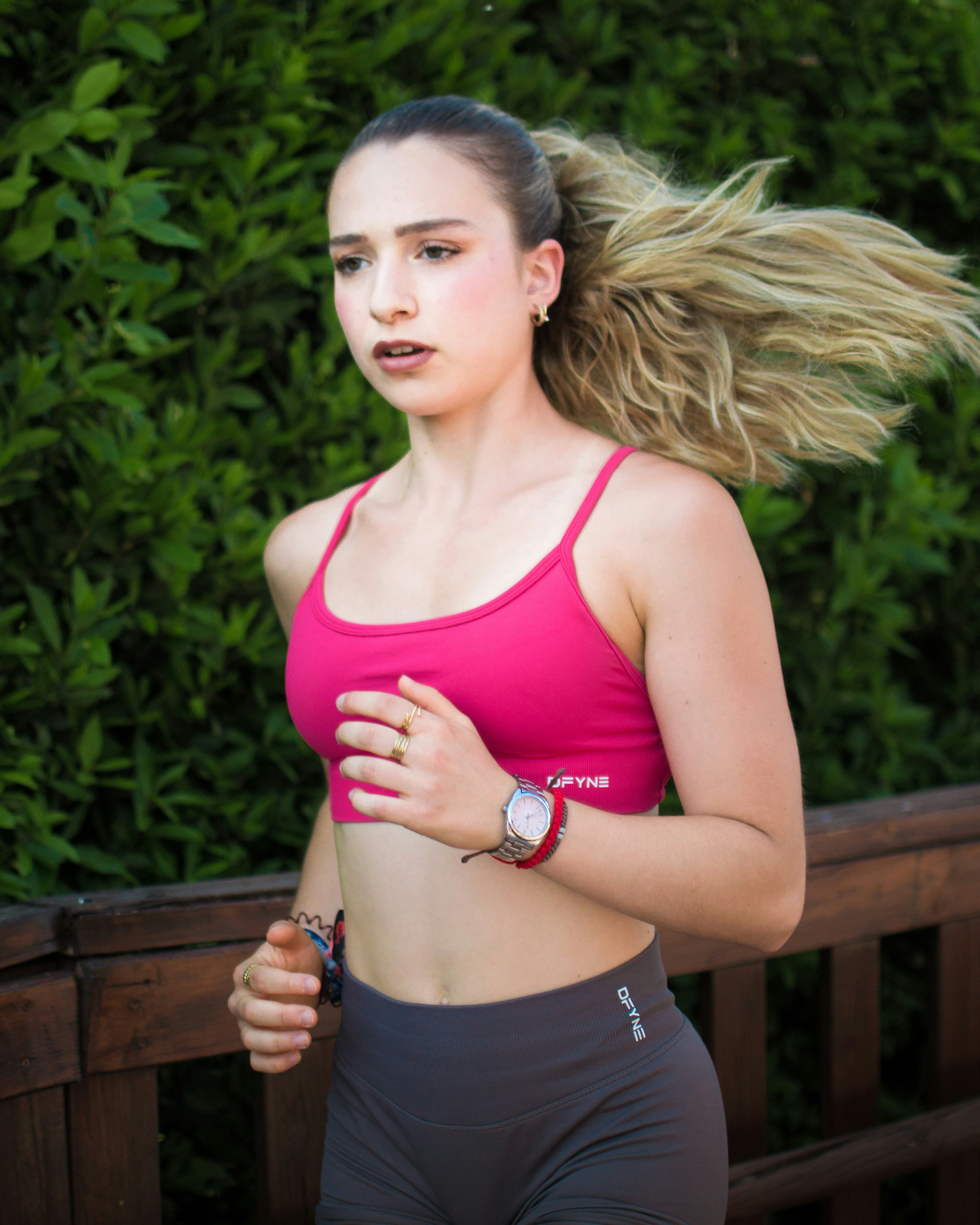 Teen athlete focusing on breathing and performance